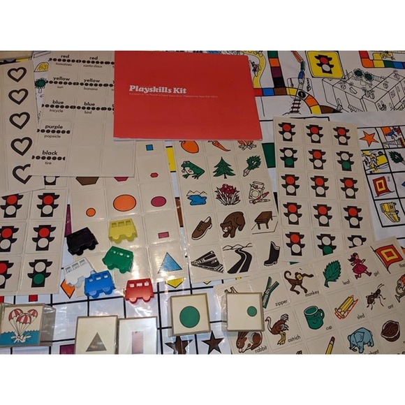 Vintage 1972 Readers Digest Playskill Kit Blocks Cards Mats Homeschool Rare - Picture 4 of 12